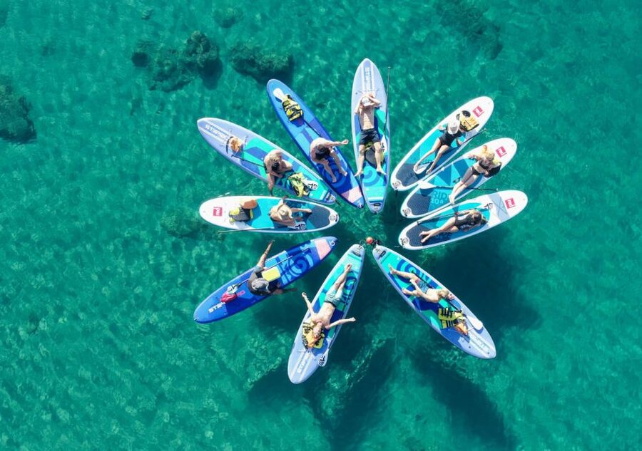 Rhodes: Stand-Up Paddleboard and Snorkeling Tour - Learning to stand before heading along the cliffs