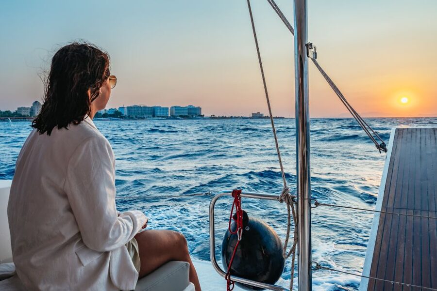 Rhodes: Sunset Catamaran Cruise with Dinner Buffet & Drinks - What the $58 price really includes