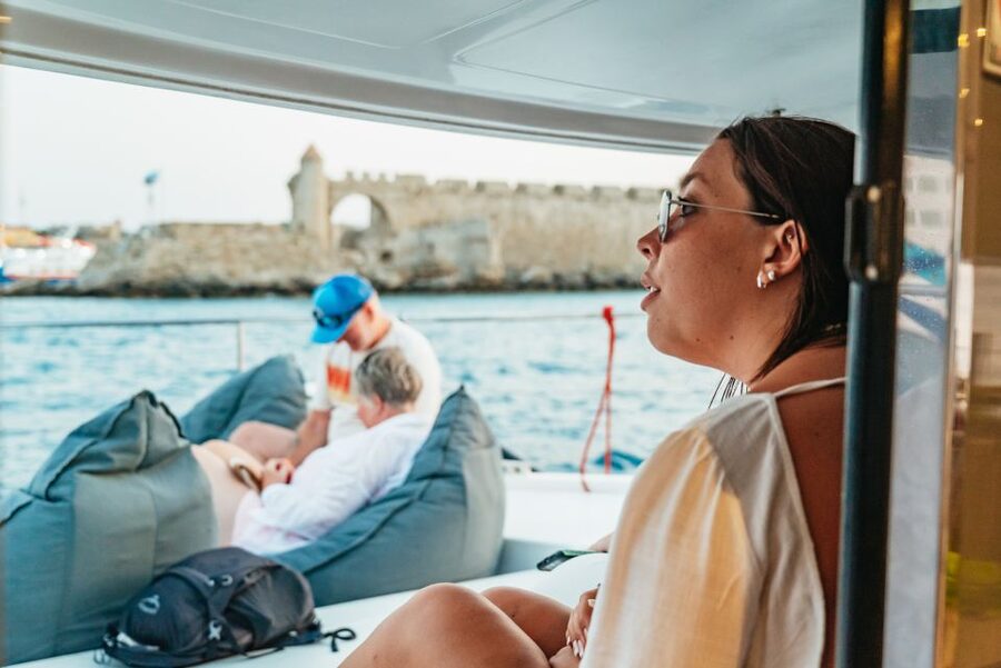 Rhodes: Sunset Catamaran Cruise with Dinner Buffet & Drinks - Who should book this Rhodes boat trip?