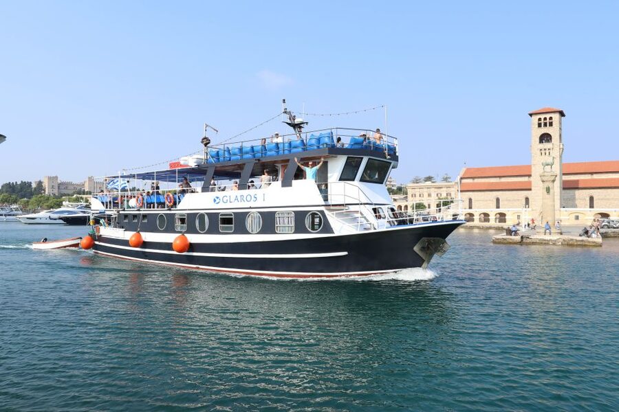 Rhodes Town: Scenic Cruise to Lindos with Swim Stops - Key points at a glance