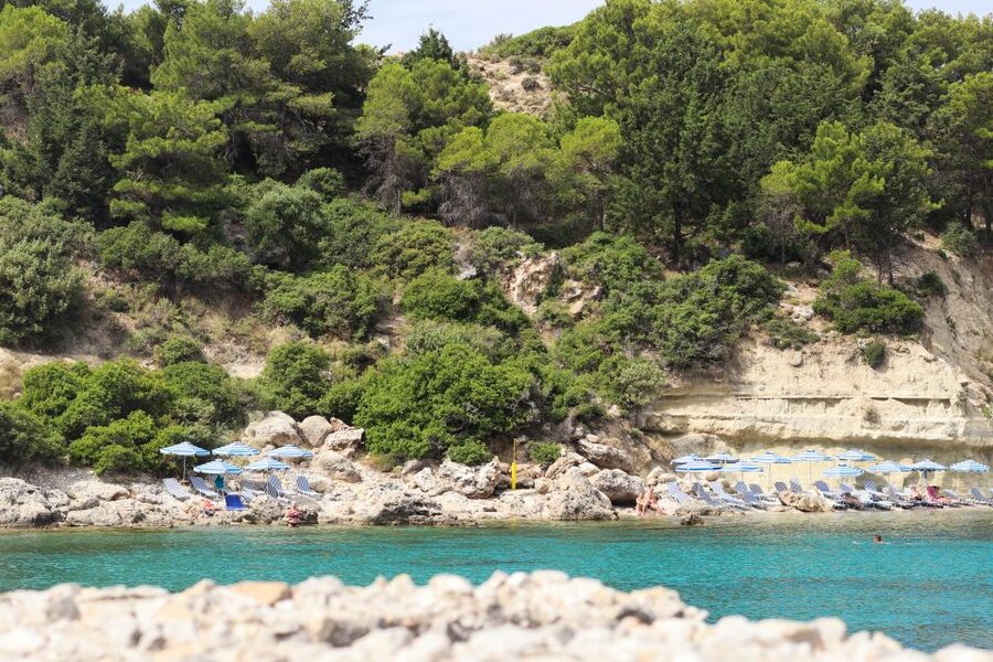 Rhodes Town: Scenic Cruise to Lindos with Swim Stops - The second swim at Tsambika Bay