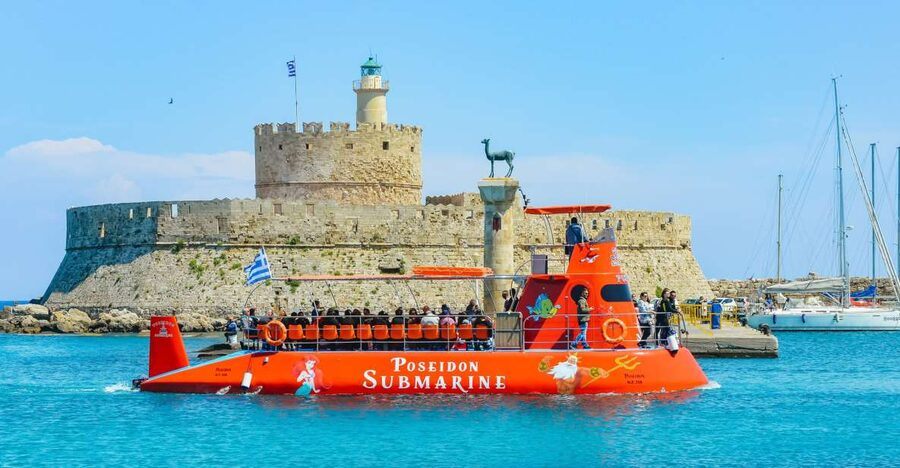 Rhodes Town: Submarine Cruise with Underwater Views - Meeting Poseidon at Mandraki Harbour