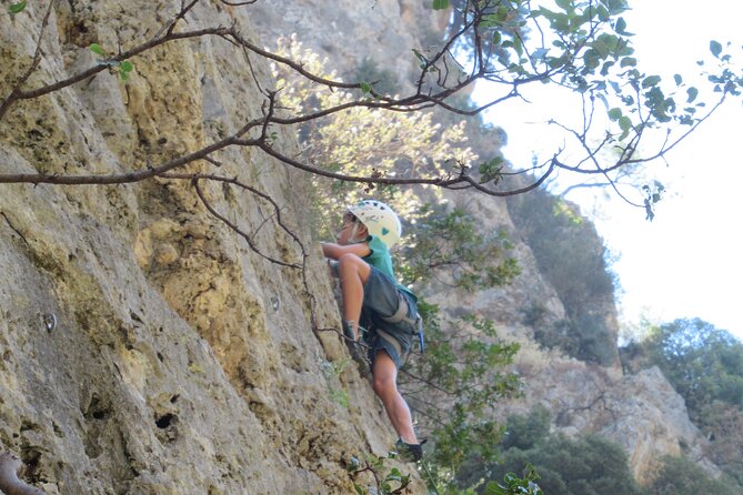Rock Climbing with a Guide in Chania Therisos Gorge - What the climbing session feels like