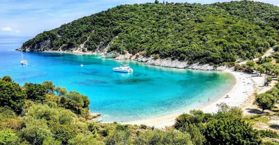 Sami: Ithaca Island Boat Trip with Swimming and Snacks - Sailing on Christina III