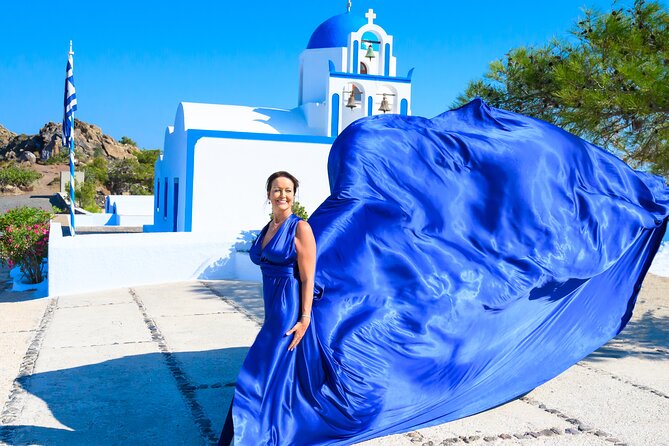 Santorini 2h Private Flying Dress Photoshoot with Transportation - Is $503.90 good value for two people?