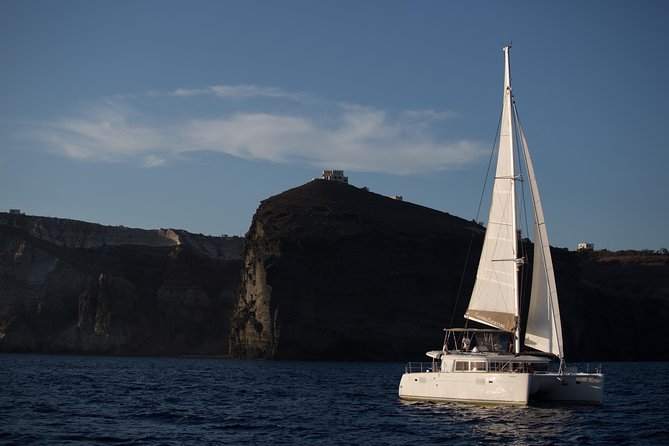 Santorini All-inclusive Catamaran Cruise with Thirassia Stop - Thirassia, the first chance to swim