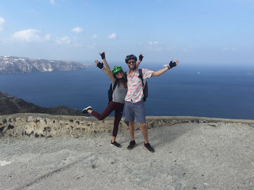 Santorini: Around the Island by Electric Bike - Riding the vineyard roads toward Megalochori