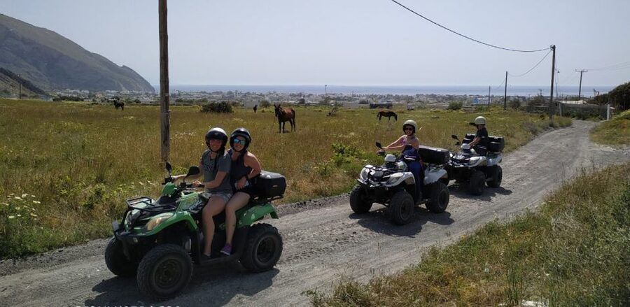 Santorini: ATV-Quad Experience - Off-road tracks toward Emporio