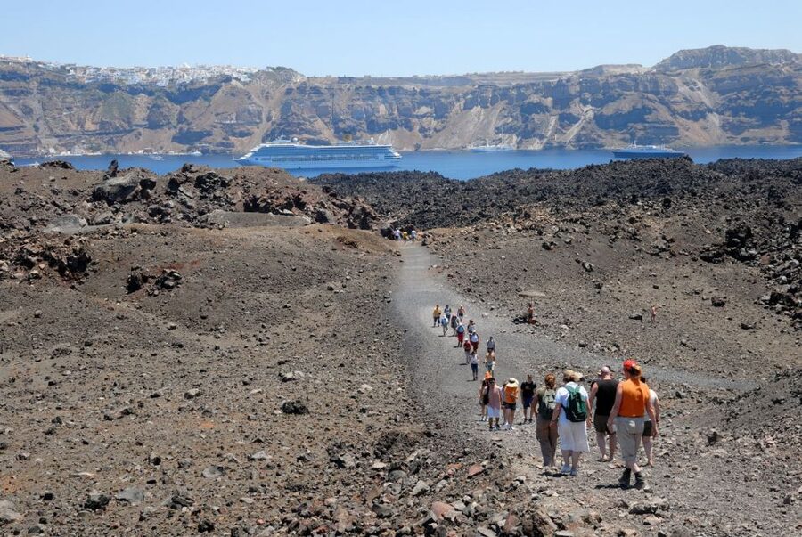 Santorini Caldera: Sunset Cruise with Dinner - Thirasia, old Manola, and a slower island stop
