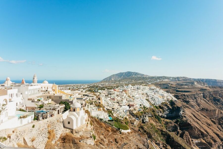 Santorini: Caldera Trail Guided Hike and Sunset Viewing - The trail gets serious after the villages