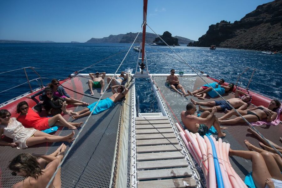 Santorini: Dream Catcher 5-hour Sailing Trip in the Caldera - Key points at a glance