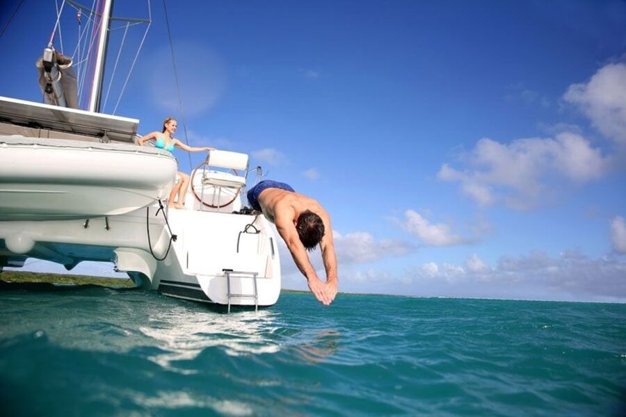 Santorini: Dream Catcher 5-hour Sailing Trip in the Caldera - The boat, crew, and atmosphere