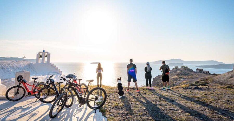 Santorini e-bike guided tours - The caldera views arrive without a crowded coach