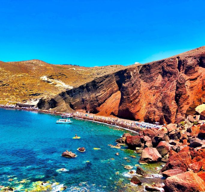 Santorini: Guided Island Day Trip with Beach Visit - Red Beach and the 40-minute pause