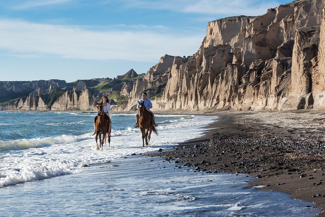 Santorini Horse Riding to Black Sandy Beach - The ride itself is a relaxed walk