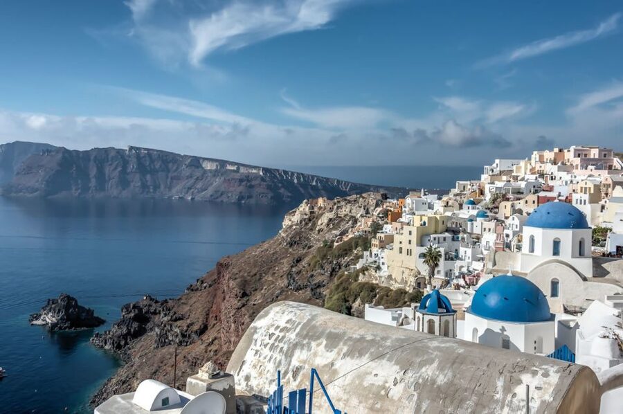 Santorini Iconic Villages Tour: Oia, Imerovigli, Firostefani - Firostefani and the classic blue-domed view