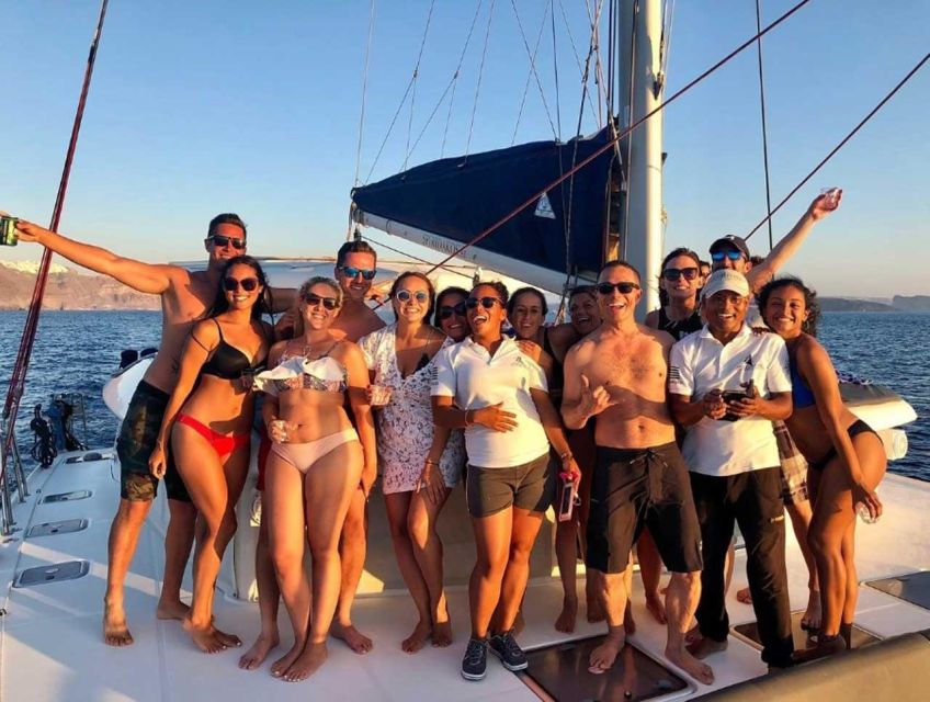 Santorini: Luxury Caldera Cruise with Full Greek Meal - The Greek meal served at anchor