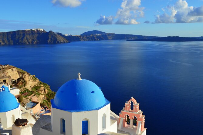 Santorini Must-See Highlights: Private Shore Tour - Perissa for black sand, lunch, and a swim