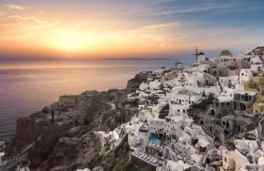 Santorini: Romantic Sunset Caldera Cruise with Dinner - Dinner on the open deck