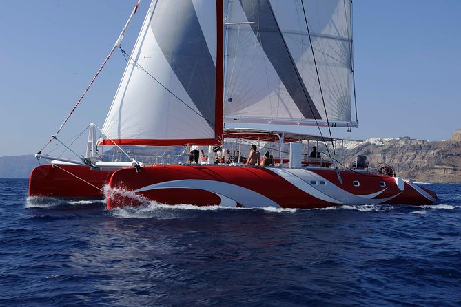 Santorini Sailing Dream Catcher with BBQ Lunch and Drinks - Sailing past Santorini’s southern coast