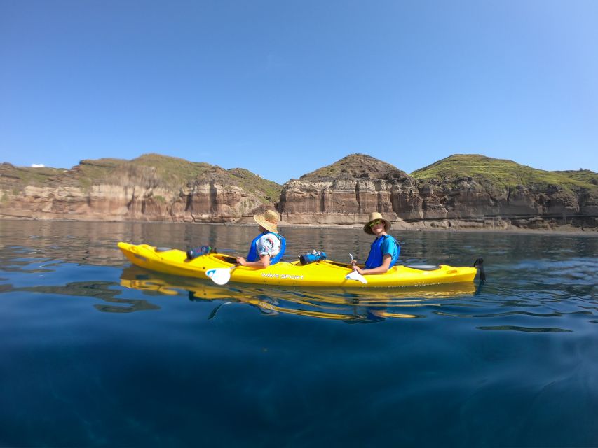 Santorini: Sea Caves Kayak Trip with Snorkeling and Picnic - Pickup, coffee, and a clear plan for the day