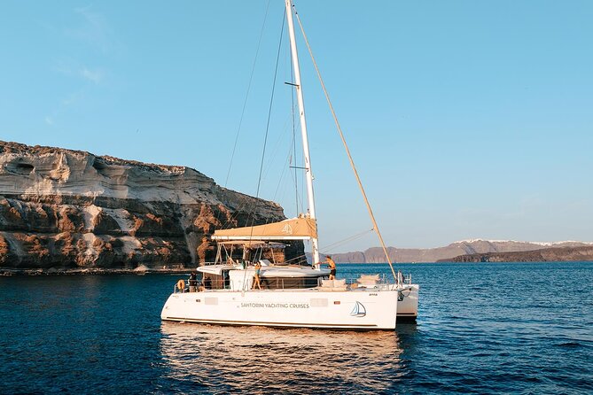 Santorini Sunset Sailing Cruise: Dinner, BBQ, Open Bar, Transfers - A one-hour stop at Santorini’s hot springs