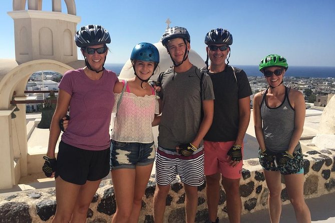 Santorini Tour on Electric Bikes & Scooters - Emporio’s old Castelli and narrow lanes