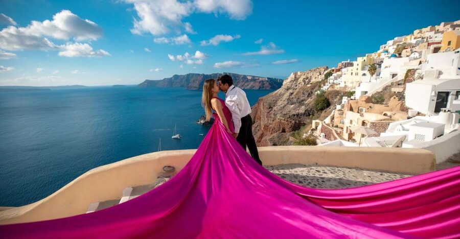 Santorini: Unique Flying Dress Photoshoot Experience - Key Points Worth Knowing