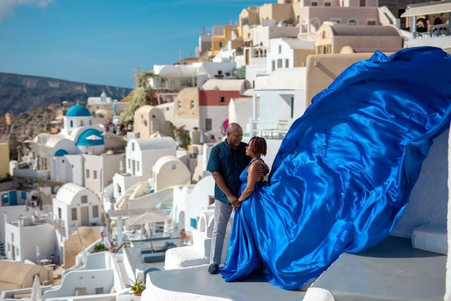 Santorini: Unique Flying Dress Photoshoot Experience - Communication, Timing, and Cancellation Details