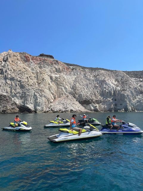 Santorini:Volcanic Beaches Cruise With Jet Ski - Red Beach: volcanic color from the water