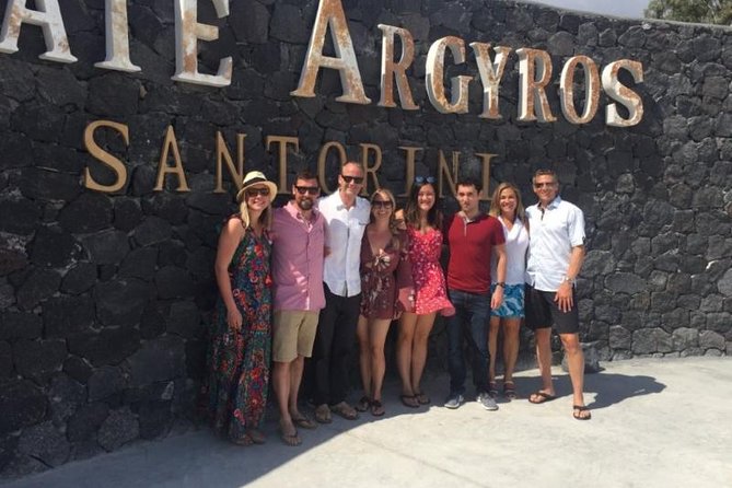 Santorini Wine Adventure with 12 Wine Tastings, Tapas and Sunset - Transport, group size, and pickup details