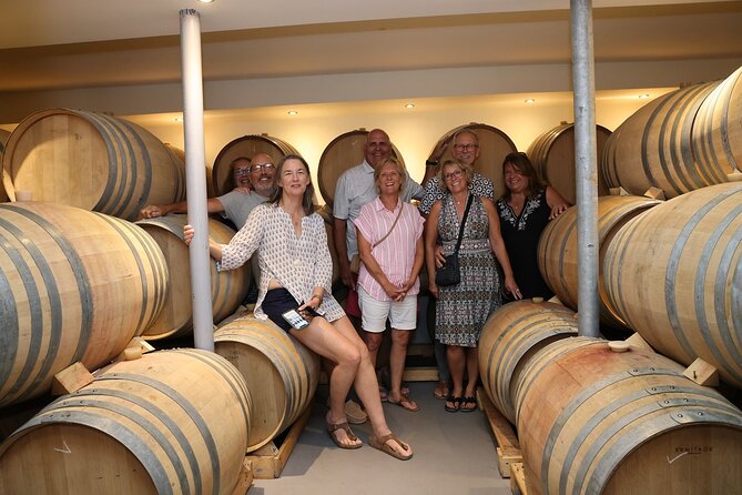Santorini Wine Stories: Sunset Tour with Tasting & Dinner - Final winery: sunset over the caldera