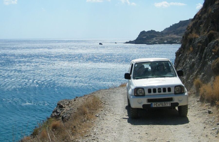 Self-Drive Jeep Safari to South Coast, Palm Beach & Canyons - Potamon Dam brings a quieter side of Crete