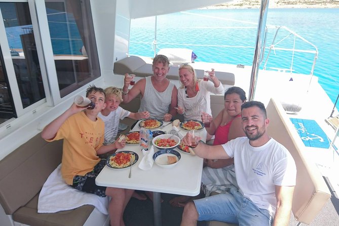 Shared Catamaran All inclusive-Day Cruise to Naxos or Paros - The crew shapes the day