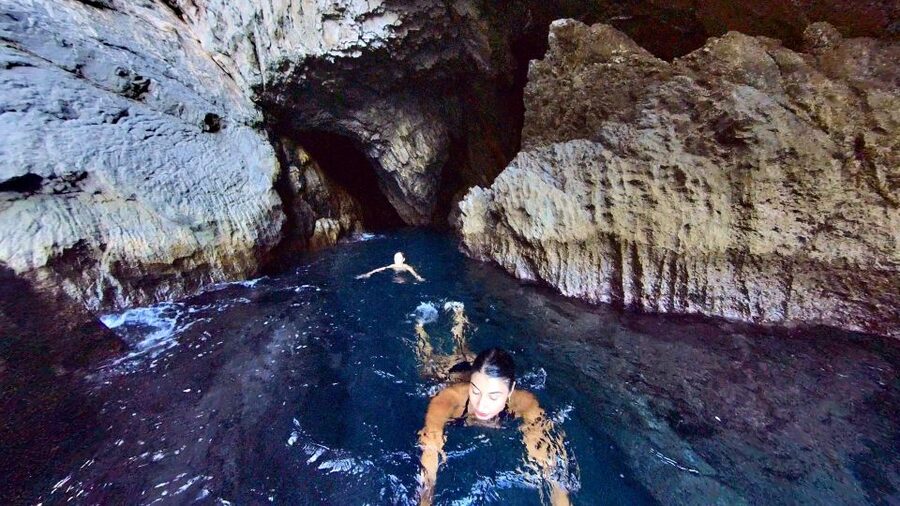 Skiathos: Private Lalaria Beach and Caves Speedboat Tour - The secret swimming stop