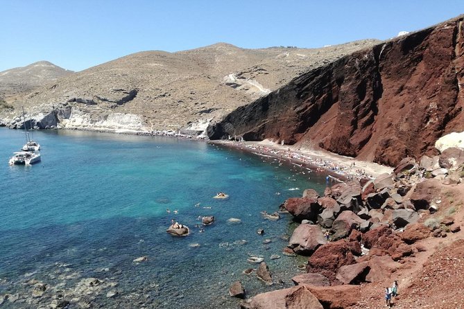Skip Gondola Shore Excursion: No Cable Car, Water Taxi Provided! - Perivolos Beach and volcanic black sand