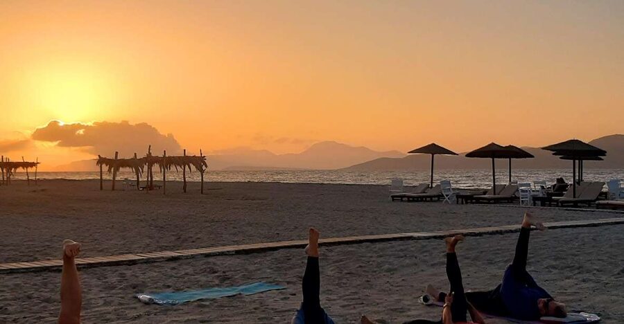 Sunset Pilates on Tigaki Beach - A Pilates class with the sunset as your backdrop