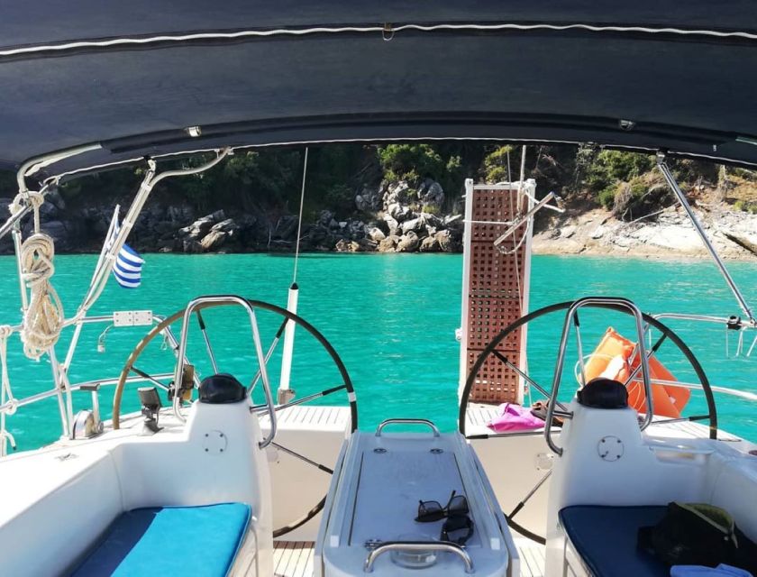 Thassos Island: Sailing Day Cruise Beer & Snack - Marble Beach and Paradise Beach Swimming Stops