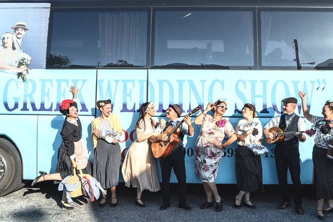 The Greek Wedding Show - Santorini - Entering The White Door Theatro in Fira