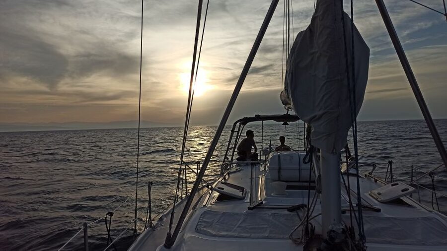 Thessaloniki Sunset Cruise departing from Nea Michaniona - Golden Light, Wine, and Seasonal Fruit