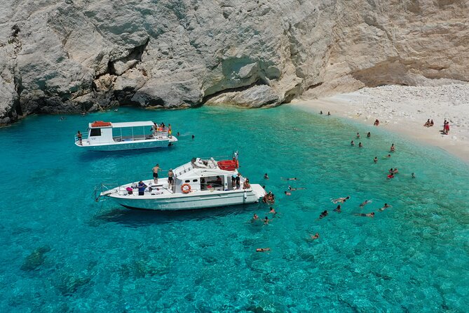 Zakynthos boat tour:Shipwreck& Local blue caves with 3 Swim Stops - Sea conditions and motion sickness