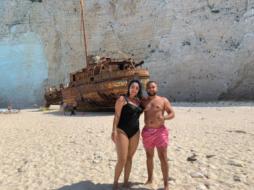 Zakynthos: early morning Shipwreck,Blue Caves and view point - Seeing the shipwreck from the clifftop