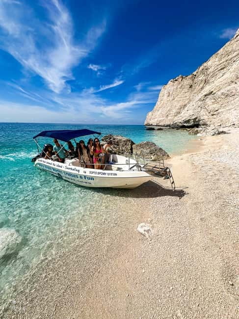 Zakynthos: Semi Private Shipwreck & Blue Caves Max 10 guests - Porto Vromi begins the sea portion