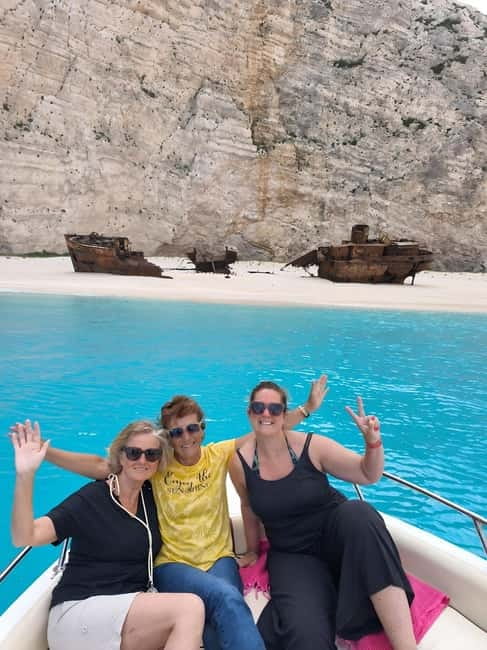 Zakynthos: Shipwreck & Caves Private Boat Tour with Skipper - Freedom Beach, Sfoggio Beach, and the best swim stops