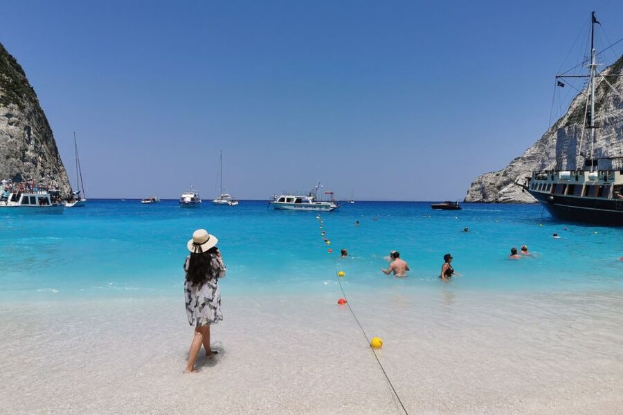 Zakynthos Small Group Tour Shipwreck & Blue Caves Land & Sea - Xigia Beach and the sulfur springs